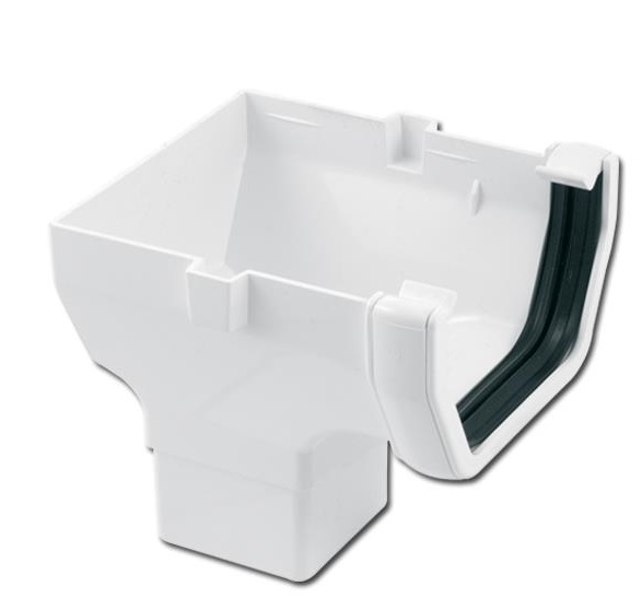 Square Gutter Run Outlet Stop End Guttering PVC Gutter